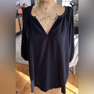 Elegant Black Velvet Women's Top